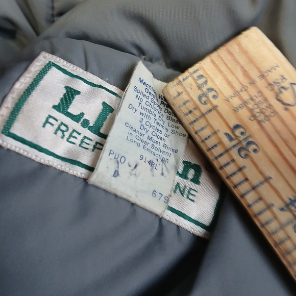 😃L.L. Bean Men's Size Extra Large Charcoal Goose Puffer Vest - Picture 8 of 9